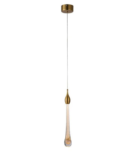 Elegant LED Pendant Light Contemporary Gold Drop Design (WH 2024-0201-11-TC)