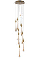 Luxury Multi-Drop LED Chandelier Gold Crystal Pendant (WH 2024-0209-11-TC)