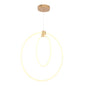 Double Halo Pendant Light – Golden Finish, 75W LED (WH 2504-GO-TC)