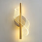 Golden Swirl Accent Wall Light with Clear Acrylic Shade (WH 2505-GO-TC)