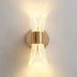 Golden Beam Halo Wall Light with Clear Acrylic Detailing (WH 2511-GO-TC)