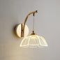 Golden Curve Wall Light with Clear Acrylic Shade (WH 2514-GO-TC)