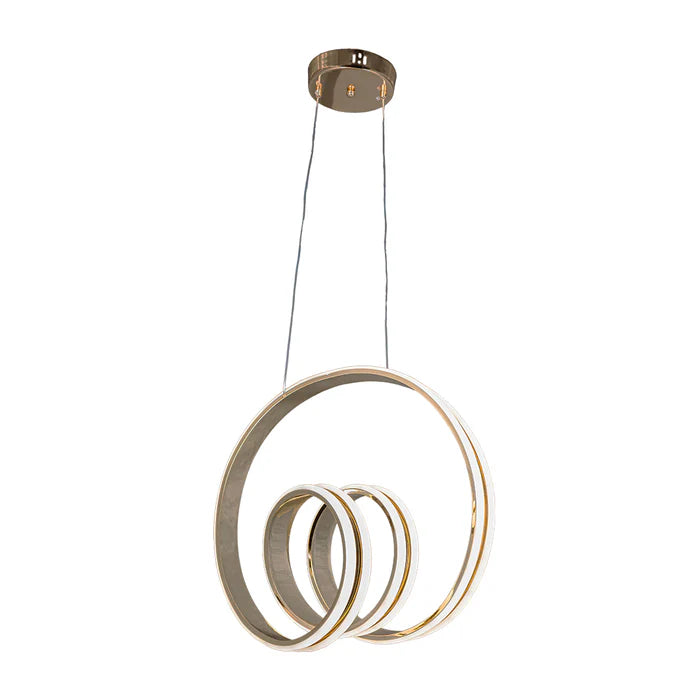 Elegant Golden Chandelier Three Colour LED Light (WH 25CL-13-GO-TC)
