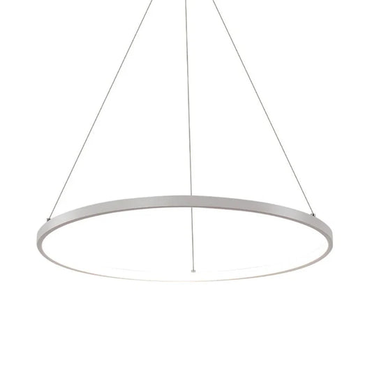 Simple Circular LED Pendant Light (WH 9851-30-WH-WW)
