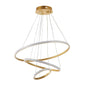 Modern LED Chandelier with White Spiral Rings 75 Watt (WH 2024-02-)