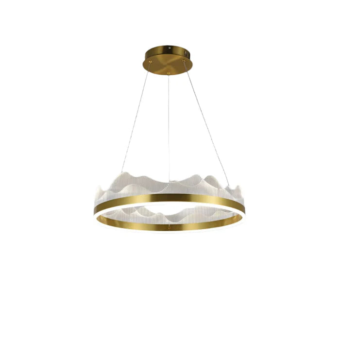 Modern Gold Circular LED Chandelier Light 28 Watt (WH 2024-28-16-TC)