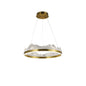 Modern Gold Circular LED Chandelier Light 28 Watt (WH 2024-28-16-TC)