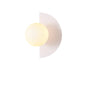 Modern Half-Moon Wall Lamp with Frosted Globe (WH 2024-G901-20-WH)