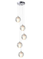 Modern Crystal Globe Pendant Chandelier with Chrome Finish (WH 2024-G905-08-CH)