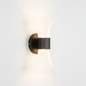 Tronic Modern Wall Light 8W LED - Black & Clear Acrylic Tri-Color (WH 2512-BK-TC)