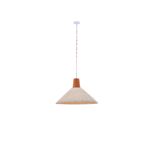 Rustic Cone Pendant Lamp (PL 2024-01-WH)