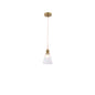 Cone Crystal Glass Pendant Light with Brass Accent (PL 2024-12-GL-CL)
