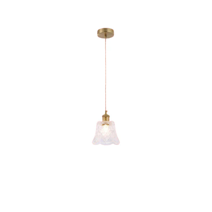 Vintage Floral Crystal Pendant Light 1*E27 (PL 2024-13-GL-CL)