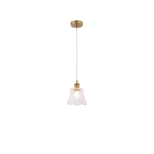 Vintage Floral Crystal Pendant Light 1*E27 (PL 2024-13-GL-CL)