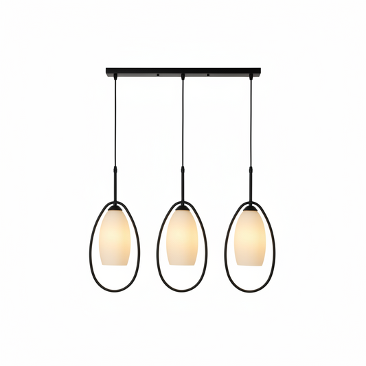 Wall Lamp Black & White | Iron & Glass  E27 (PL 1164-03-BK)